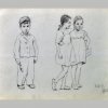 Володимир Побєдін Дівчинки-подружки папір,олівець 24х17 1955